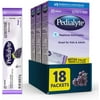 Pedialyte Electrolyte Powder, Grape, Electrolyte Hydration Drink, 0.6 oz Powder Packs, 18 Count