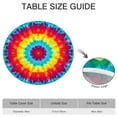 thumbnail image 6 of Rainbow Tie Dye Circular Pattern Round Fitted Tablecloth with Elastic Edge,Dining Table Cover Waterproof,Outdoor Round Tablecloth for Camping,Dining,Indoor and Outdoor, 6 of 7