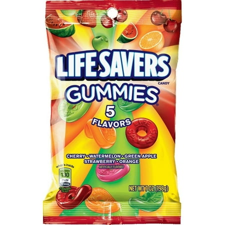 Life Savers 5 Saveurs gélifiés Candy Bag, 7 oz