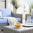 thumbnail image 6 of Lounge Sectional Sofa Chair Set, Rattan, Wicker, Light Grey Gray Light Blue, Modern Contemporary Urban Design, Outdoor Patio Balcony Cafe Bistro Garden Furniture Hotel Hospitality, 6 of 10