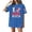 Blue-#001, variant on 4th Of July Outfits for Women Short Sleeve Usa Print Top Solid Color Plus Size Tops 4th Of July Crewneck Comfortable 1776-2026 Tee,White 5XL