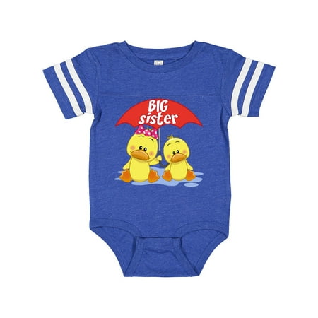 

Inktastic Big Sister Duck Gift Baby Girl Bodysuit