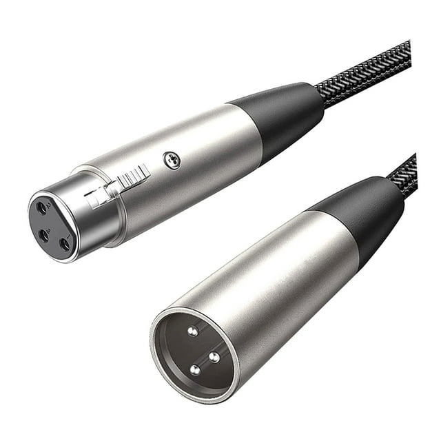 XLR Câble de Microphone XLR Fil Résistant pour Amplificateur Haut-Parleur Système Mélangeur 2m