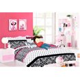 thumbnail image 1 of Juego de cama individual de 6 piezas con edredón y sábanas en bolsa de color rosa cebra para niños y adolescentes, ideal para la decoración de dormitorios de niños y niñas., 1 of 6
