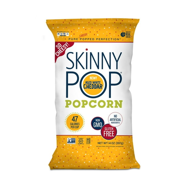 Skinny Pop Aged White Cheddar Cheese Popcorn 14 oz.
