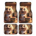 thumbnail image 1 of Kdxio Cartoon Cooking Cat Print Car Floor Mats Universal SUV Front Rear Floor Foot Mats 4-Piece Full Set with Non-Slip Rubber Backing Car Accessories for Most Cars, 1 of 7
