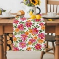 thumbnail image 5 of Table Runner Pink Orange Flower Table Decoration for Kitchen Dinning Spring Leaf Table Decoration for Indoor Outdoor Party Wedding Decor 13x90 Inch, 5 of 7