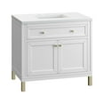 thumbnail image 5 of James Martin Vanities 36" Single Vanity, Glossy White w/ 3 CM White Zeus Top, 5 of 5