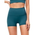 thumbnail image 1 of QAFOPEH Women Solid Color High Waist Quick-Dry Workout Yoga Shorts, 1 of 3