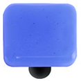 thumbnail image 1 of Hot Knobs HK1028-KB Light Sky Blue Square Glass Cabinet Knob - Black Post, 1 of 1