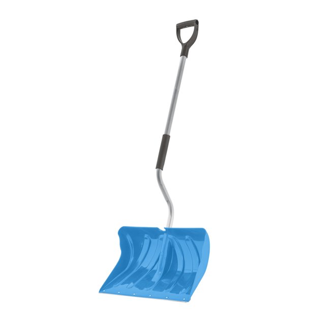Superio Heavy Duty Snow Shovel with Curved Handle, Plastic Blade with