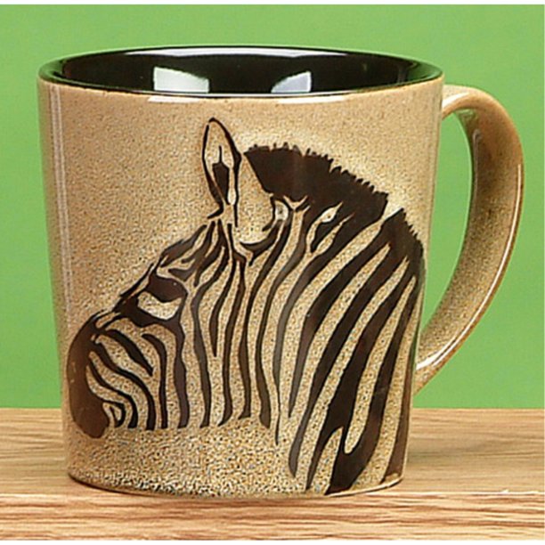 LARGE CERAMIC SAFARI ZEBRA MUG (16 OZ)