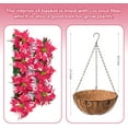 thumbnail image 5 of Artificial Hanging Flowers with Basket, Artificial Violets Arrangement,Orchids Fake Plants in inch Coconut Lining Basket for Patio Garden Porch Deck Spring Decoration(Orange), 5 of 5