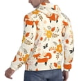 thumbnail image 4 of Bingfone Flower Fox Men'S Drawstring Hoodie Long Sleeve Pocket Sweatshirts-Xx-Large, 4 of 9