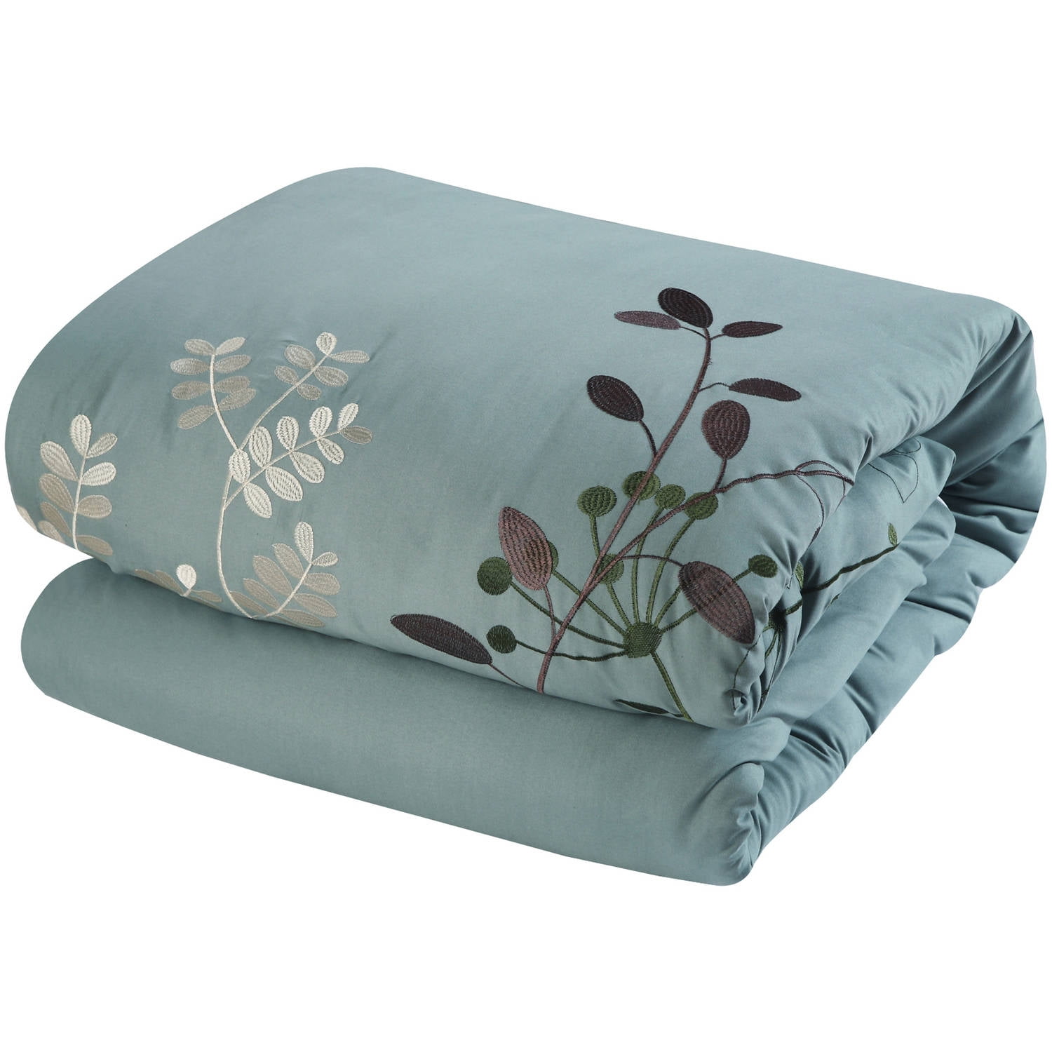 Chic Home Fortuno 8-Piece Embroidered Comforter, Queen, Sage