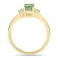 thumbnail image 3 of SZUL Women's Green Amethyst and Diamond Regal Ring in 10K Yellow Gold, 3 of 6