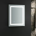 thumbnail image 3 of Fresca Santo 24" Wide x 30" Tall Bathroom Mirror with LED Lighting and Defogger, 3 of 6