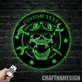 thumbnail image 3 of Craftnamesign Personalized Mechanic Skull Metal Sign LED Light, Custom Skull Name Sign Home Decor, 3 of 5