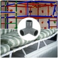thumbnail image 5 of Conectores de tubería Uxcell de 3 vías, 1/2 pulgada, codo de 90 grados, accesorios para muebles y estanterías de jardín (10 unidades), gris, 5 of 5