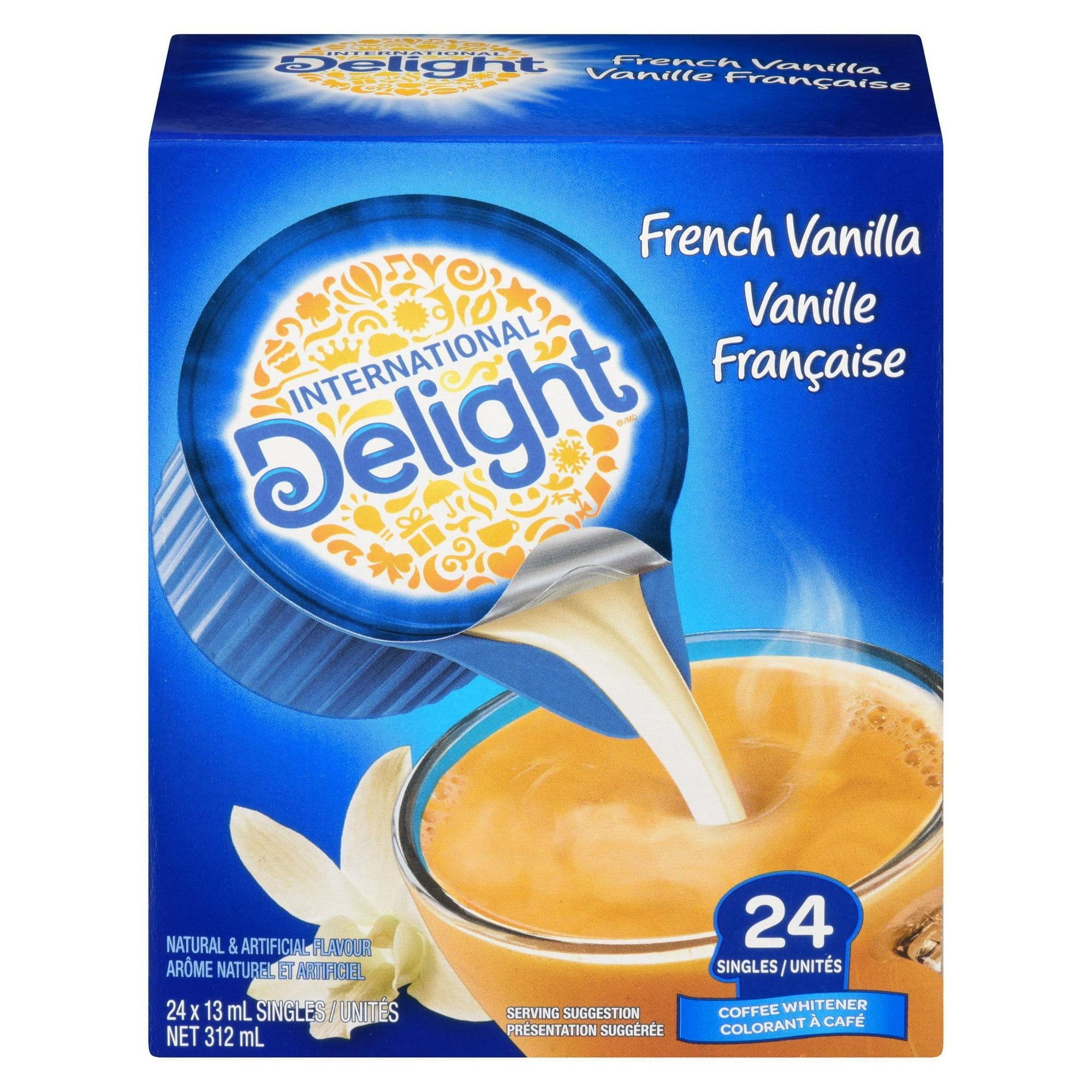International Delight Coffee Creamer, French Vanilla, Portion Cups, 24 cups