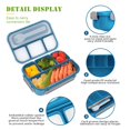 thumbnail image 4 of Boîte Bento Portable et Étanche pour Enfants, Contenants Bleus Réutilisables avec Conception Antichute, 4 Compartiments pour le Contrôle des Portions, Va au Micro-Ondes, Écoresponsable, Idéale pour l'École Ou les Activités Extérieures, 4 of 5