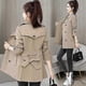 thumbnail image 4 of Spring Autumn Trench Coat Women Clothes Slim Long-sleeved Short Windbreaker With Belt Casual Outwear Female Tops Lining, 4 of 4