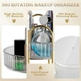 thumbnail image 3 of Tutuviw 360 Rotating Makeup Organizer, 2 Tier Perfume Organizer Skincare Organizer， Rotating Makeup Organizer for Bathroom, Vanity, Countertop（Transparent）, 3 of 8