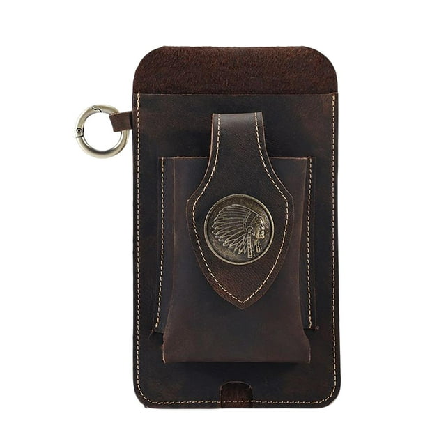 Funda de cuero duradera para teléfono con bolsillo para cinturón, bolsa de transporte, funda para riñonera NUEVO café Zulema Carcasa de telefono