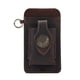 thumbnail image 1 of Funda de cuero para teléfono con bolsillo con clip para cinturón y llavero para correr NUEVO café, 1 of 3