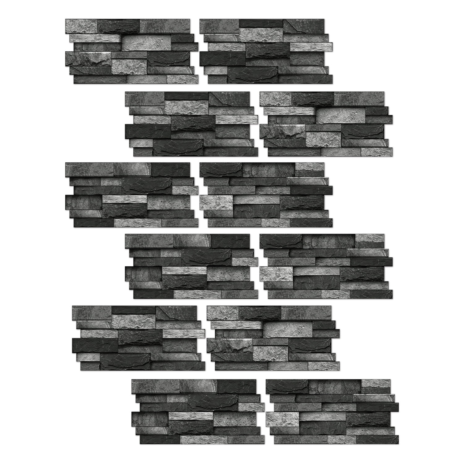 Peel and Stick Backsplash 3D Wall Tiles,Self-Adhesive,Oil Proof,Waterproof, Removable Wall Panels for Kitchen & Bathroom,Modern Design, Easy Install (9.68x4.72 inch,48 Pack)