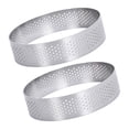 thumbnail image 3 of AMLESO 2 Pieces Pastry Rings Tarts Rings Mousse Cake Mold Tart Baking Mold Nonstick 8cm Round, 3 of 8