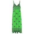 thumbnail image 6 of Green Paisley Bandana Pattern Sleeveless Dress Loose Women's Dress Dresses Luxury Evening Dresses, 6 of 9