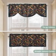 thumbnail image 3 of Tie Up Valance for Windows Spring Daisy Curtains Valances Rod Pocket Valance Window Treatments Vintage Navy Blue Wildflowers Butterfly Balloon Curtains for Kitchen Living Room Bedroom 42x12 Inch, 3 of 9