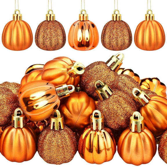 Guopo 12 Pcs Fall Pumpkin Hanging Ornament Thanksgiving Tree Decorations Pumpkin Decorations Farmhouse Fall Ornaments For Small Tree For Autumn Thanksgiving Halloween Christmas