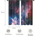 thumbnail image 2 of Outer Space Curtains Rod Pocket Galaxy Universe Colorful Psychedelic Planet Nebula Starry Sky Astronomic Living Room Bedroom Window Drapes Treatment Fabric (2 Panels 52 x 84 Inch) WW-CLLE, 2 of 6