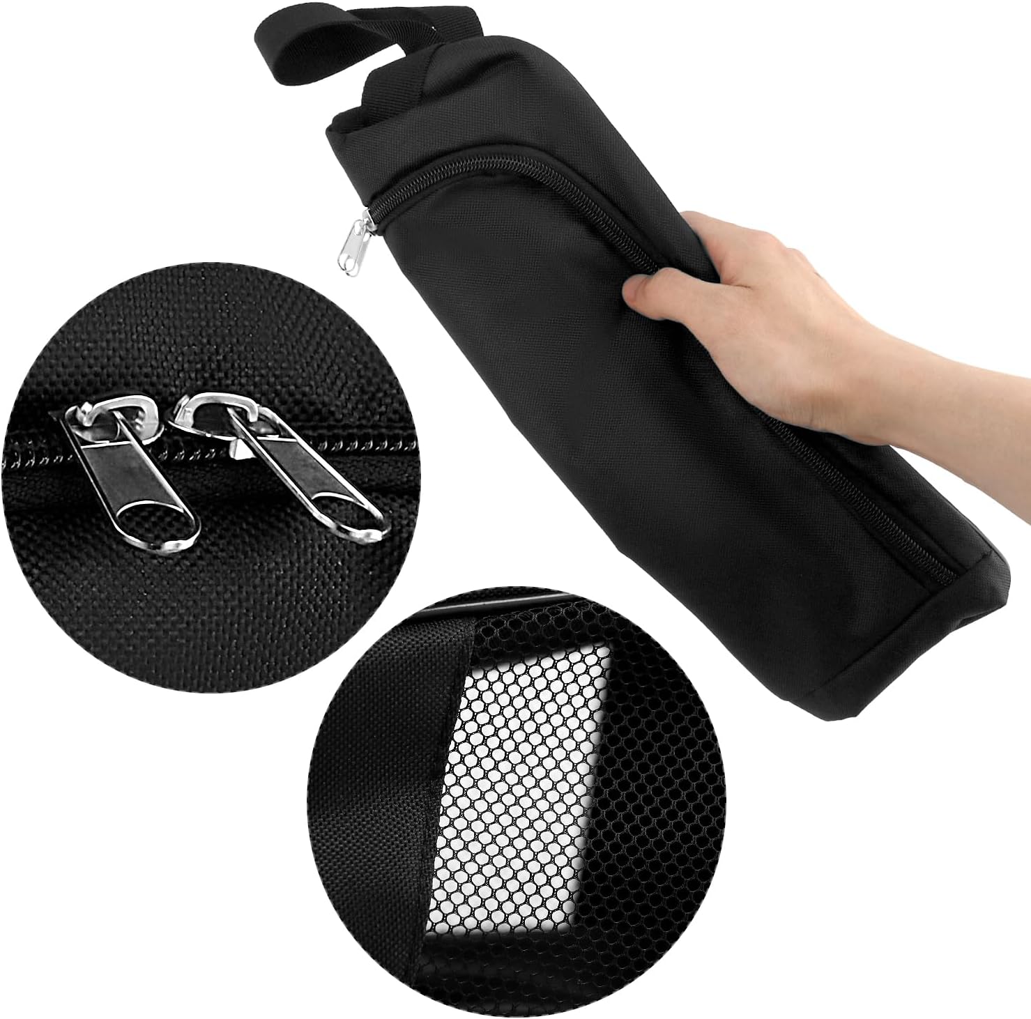 Golf Shoe Bag - Zippered Shoe Carrier with Mesh Holes - Sport Shoes Travel Bag