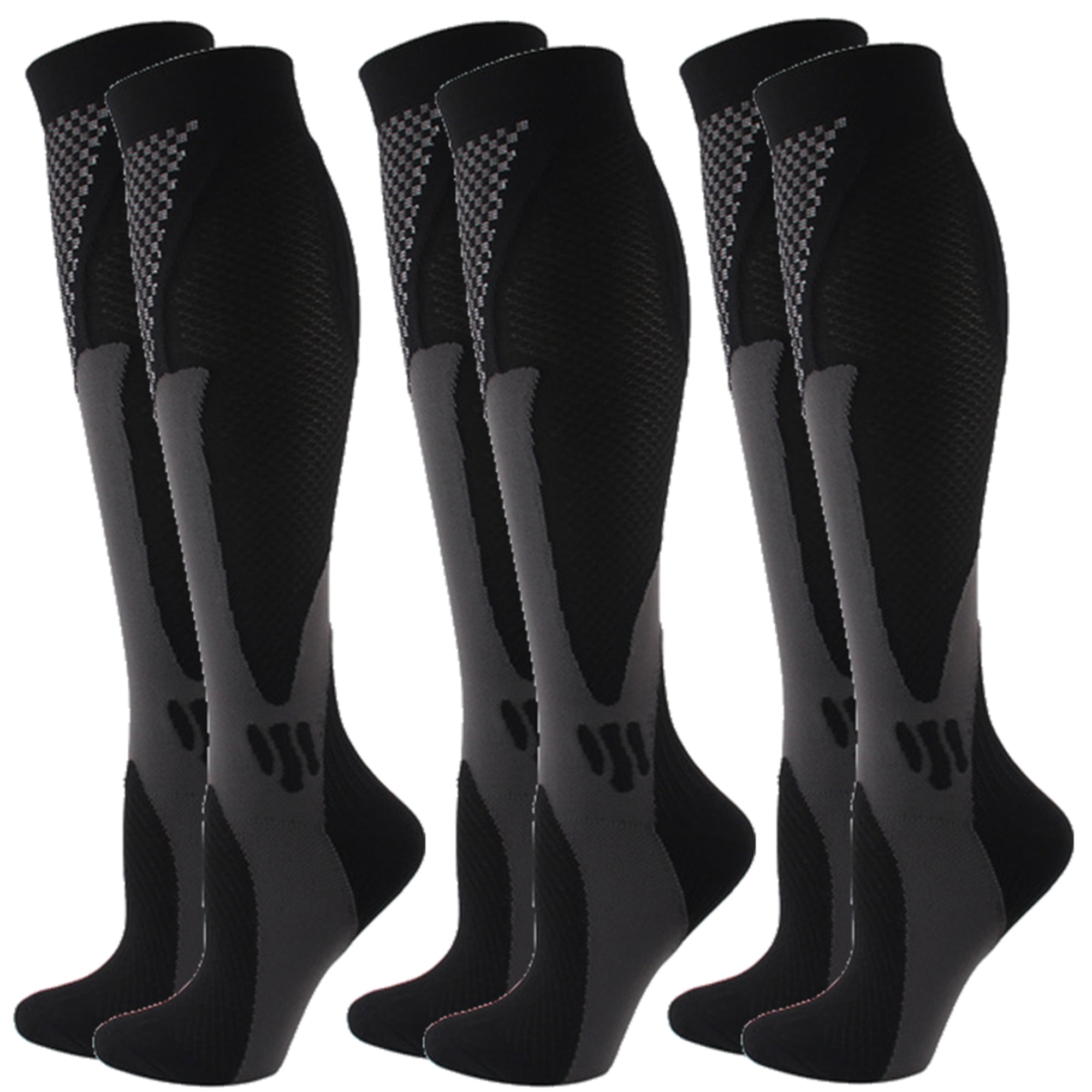 Elbourn 3Pair Medical Sport Compression Socks Men, 1520 mmhg Run