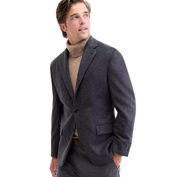 Michael Kors Mens Classic fit Sport Coat Blazer 46 R Grey Solid Stretch Wool