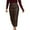 Brown, variant on Womens Leather Skirt Bodycon Mini High Waist Slim Pencil Skirt with Back Split Color Black Size S