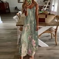 thumbnail image 2 of Xihbxyly Womens Plus Size Maxi Dress, Women's Summer Printed Sleeveless Scoop Neck Sexy Sundress Casual Flowy Swing Beach Dresses 0 Maxi Dress Summer Prime Day Dress Deals Today 2024, 2 of 5