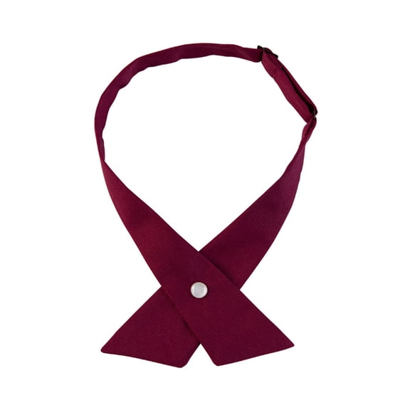 Adjustable Pre-tied Bow Tie Solid Color Bowties for Women Criss Cross Bow Tie