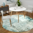 thumbnail image 2 of Carvapet Round Area Rug, Non-Slip Washable Circle Rug for Kitchen Bathroom Living Bedroom, Super Soft Absorbent Carpet Low Pile, 5ft, Teal, 2 of 7