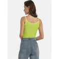 thumbnail image 2 of Tank Top Women Sleeveless Crop Scoop Neck Form Fitting Ribbed Knit Basic Summer Cami Shirts, 2 of 6