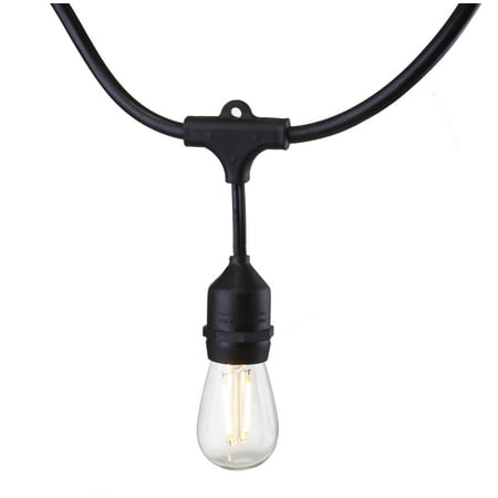 Suspended Commercial Grade - 48 ft - 24 Lights - 2ft apart lights w/ LED bulbs - 18 gauge UL