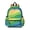 Geometric Wave Blue, variant on Geometric Square White Pattern Backpack for School, Cute School Bag with Adjustable Shoulder Straps and Padded Back, 13.4"x11"x4.7"