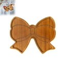 thumbnail image 5 of JHEHF Bowknot Shaped Charcuterie Board Wooden Serving Tray Farmhouse Kitchen Holiday Plate Dish for Spring Party Supplies Decoration and Storage, 5 of 8