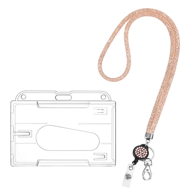 Cute Pattern Neck Lanyard,Multi-Purpose Key Lanyard,Id Card Holding Strap,Stylish Appearance Long Neck Hanging Lanyard Has Soft Comfortable Strap Body,It Is Used for Hanging Keys,Champagne