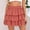 Watermelon Red, variant on Sentmoon Short Skirt High Waist Skort Active Solid Color Loose Fit Pleated Skirts for Women for Lounge and Sleep S-2XL