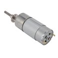 thumbnail image 4 of DC Geared Motor Aluminum Alloy Shell Brass Coil CW CCW Gear Motor with Flange DC12V M6 600RPM, 4 of 5