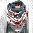 thumbnail image 3 of Bufandas con botones para mujer, Foulard para mujer, forro polar cálido con estampado navideño, bufanda con hebilla triangular, guantes para el cuello, bufandas suaves, chales, 3 of 4